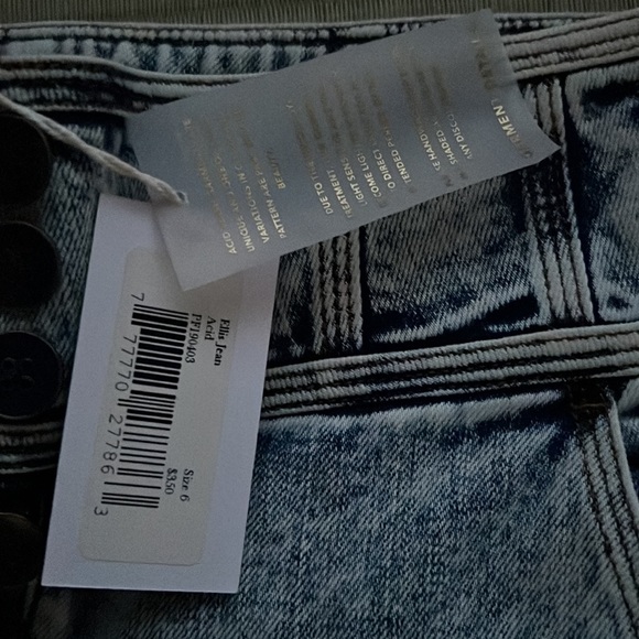 Ulla Johnson Ellis Acid Wash High Waist Jeans, $350 NWT Size US 6 - Picture 3 of 7